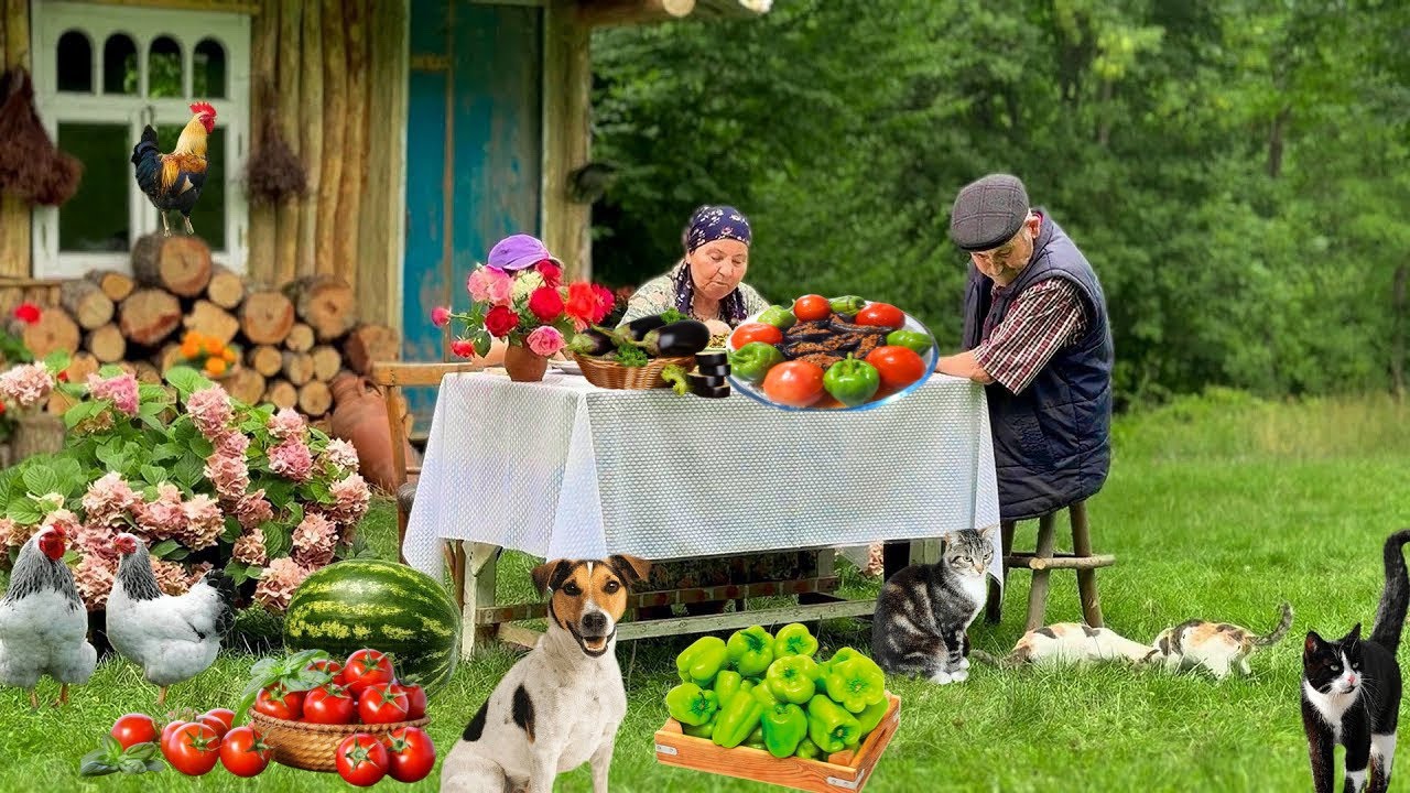 Бабушка готовит долму “Три сестры” на свежем воздухе 🌿🔥