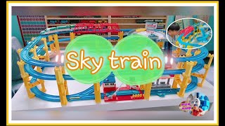 ต่อรางรถไฟฟ้า รถไฟโทมัส เล่นกัน /sky train/Thomas train/Shinkansen/ pun pun play