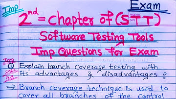 tybsc software testing tool 2nd chapter imp long questions & answers for university exam 2023| sppu