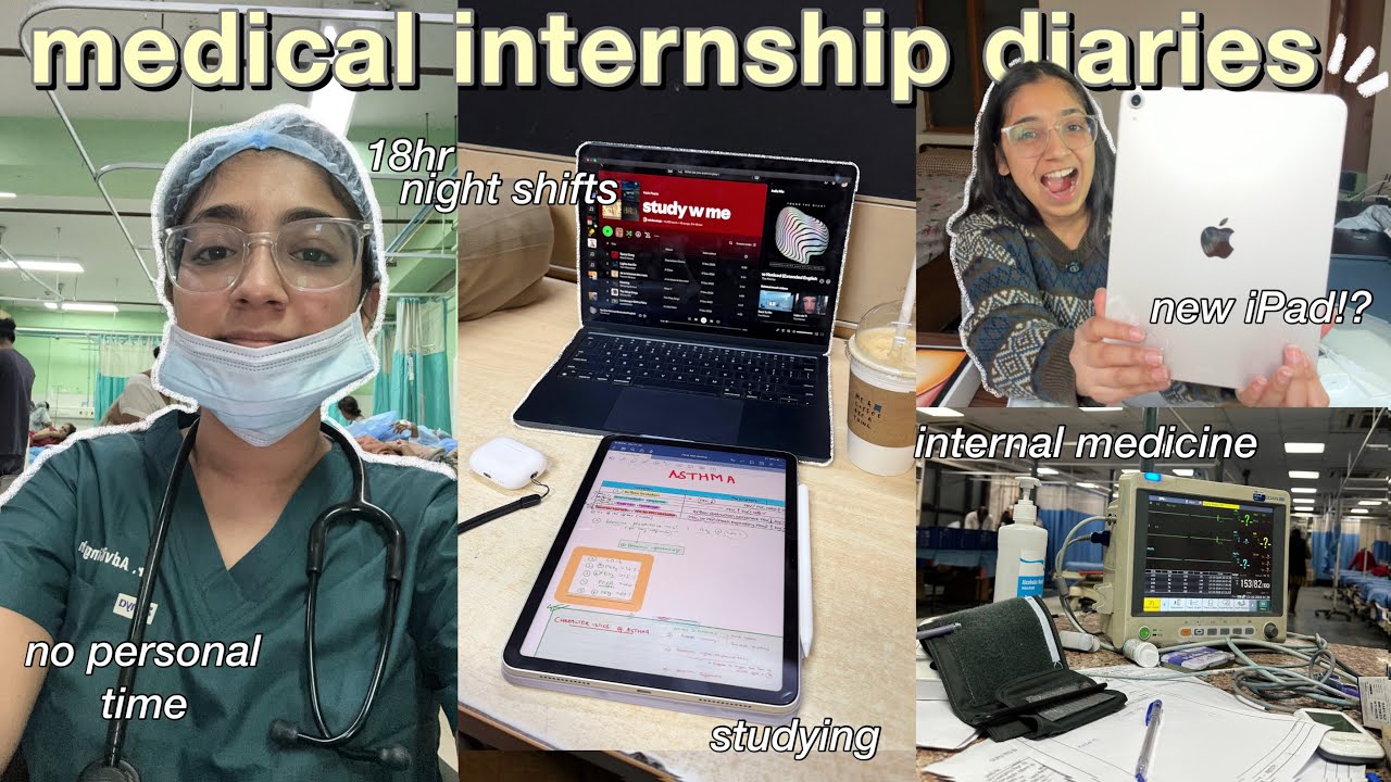 PRODUCTIVE WEEK OF INTERN DOCTOR👩🏻‍⚕️: studying a lot, 18 hr night shifts, library, NEW IPAD!✨
