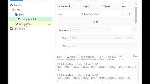 Selenium IDE "RUN" Command with absolute paths