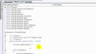 Lesson02: Using the Settings in WPF