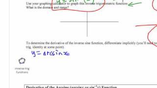 Ca12 - 4.3b (2) Derivatives of Inverse Trig Functions