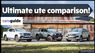 Ford Ranger vs Toyota HiLux vs Mercedes X-Class ute comparison review: On-road, off-road, towing!