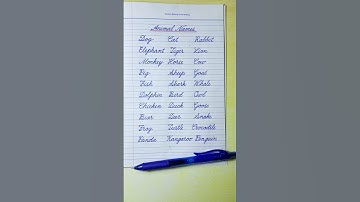 How to write Animal names in English Cursive Writing | English Writing |Cursive Handwriting Practice