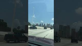 داون تاون تامبا فلوريدا امريكا من علي الطريق السريع 🇺🇸 Downtown Tampa Florida from the freeway