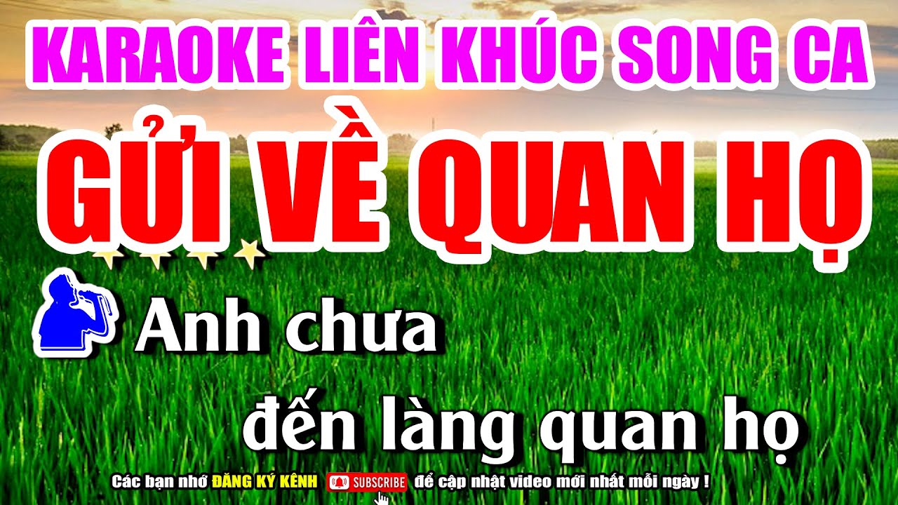 Liên Khúc Karaoke Song Ca GỬI VỀ QUAN HỌ Nhạc Sống Khánh My | Dễ Hát Nhất