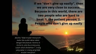 Quotes motivation from Tere Liye  Kata-kata bijak