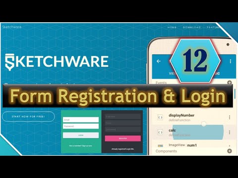 Tutorial 12 Sketchware Membuat Form Registration dan Login