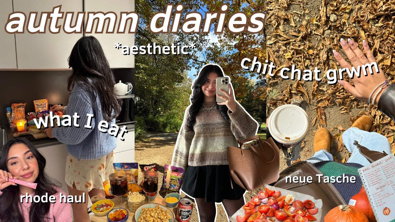 what I eat, chit chat grwm, rhode skin haul ✨autumn diaries 🍂🧸