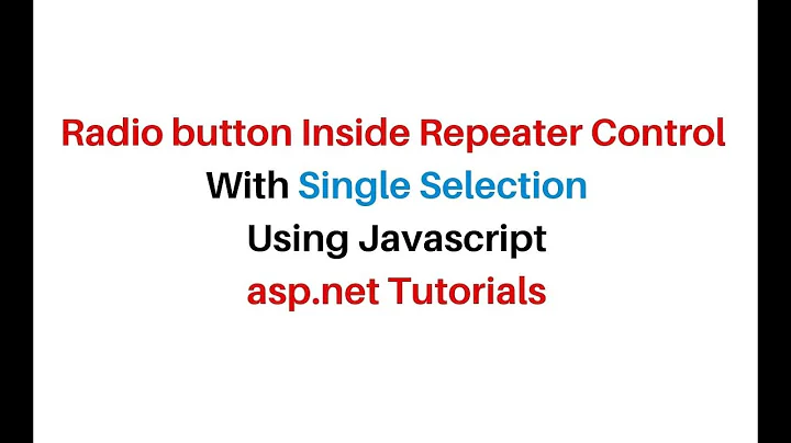 radio button bind inside repeater asp.net with single selection asp.net c#