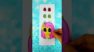 Flutterbat MLP creepy eyes challenge - Paper craft- #shorts