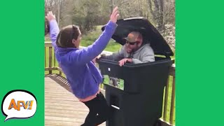 She'll NEVER Trust a Trashcan AGAIN!  | Funny Pranks & Fails | AFV 2021