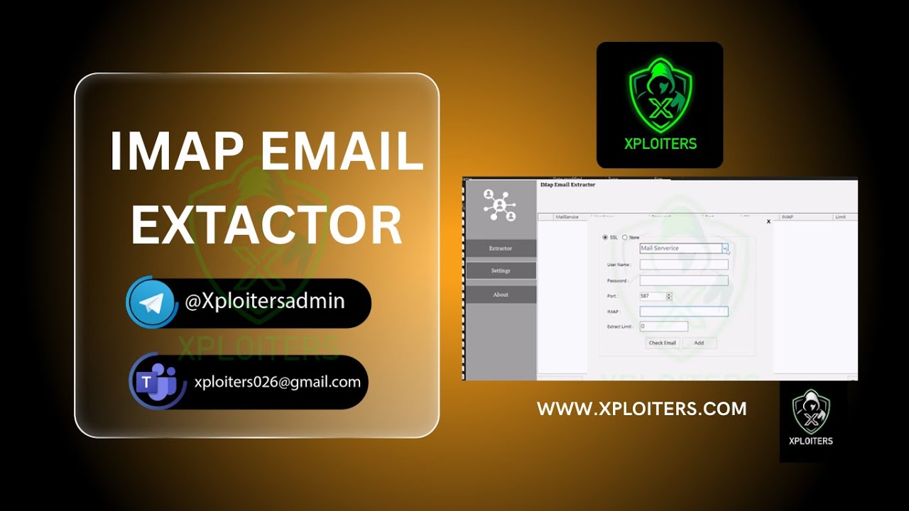 IMAP EXTRACTOR | XPLOITERS.COM | Email Extractor Tool