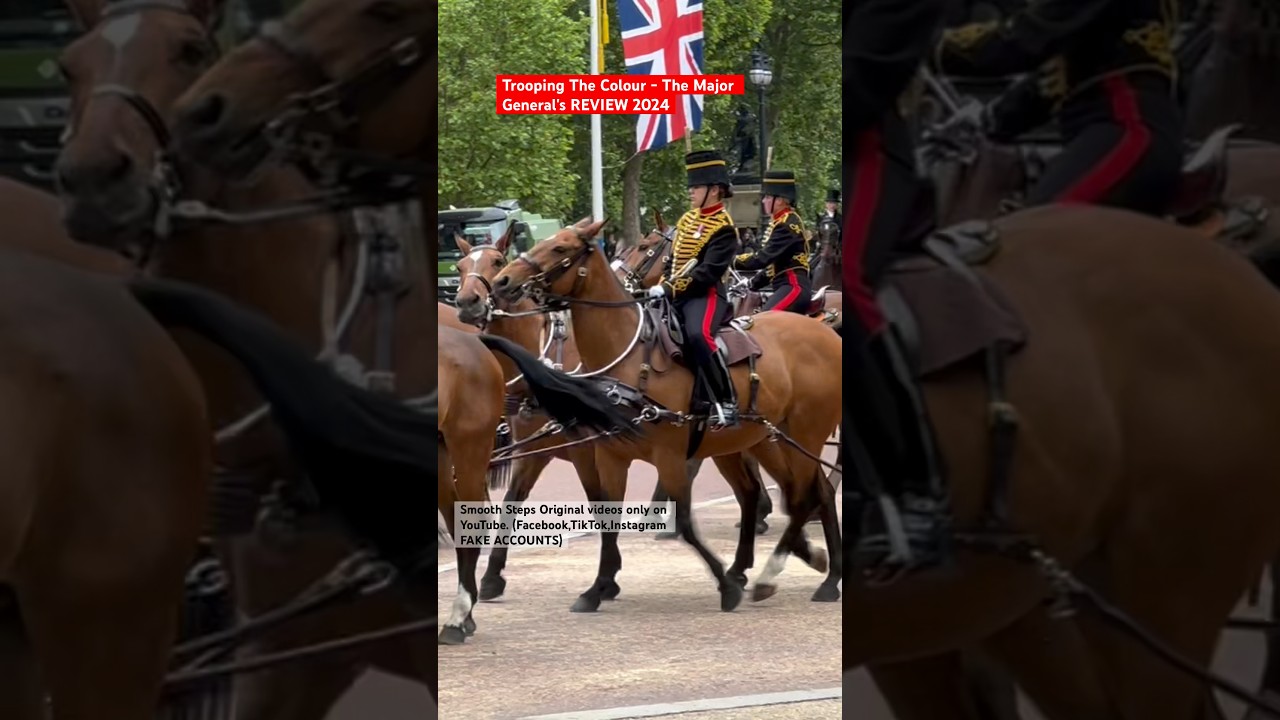 Royal Horse Artillery Guard at Trooping The Colour - The Major General’s REVIEW 