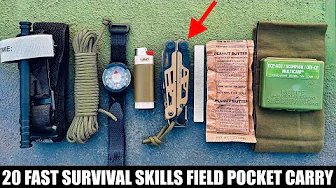 20x Fast Military Survival Skills - Field Pocket Kit! EDC!