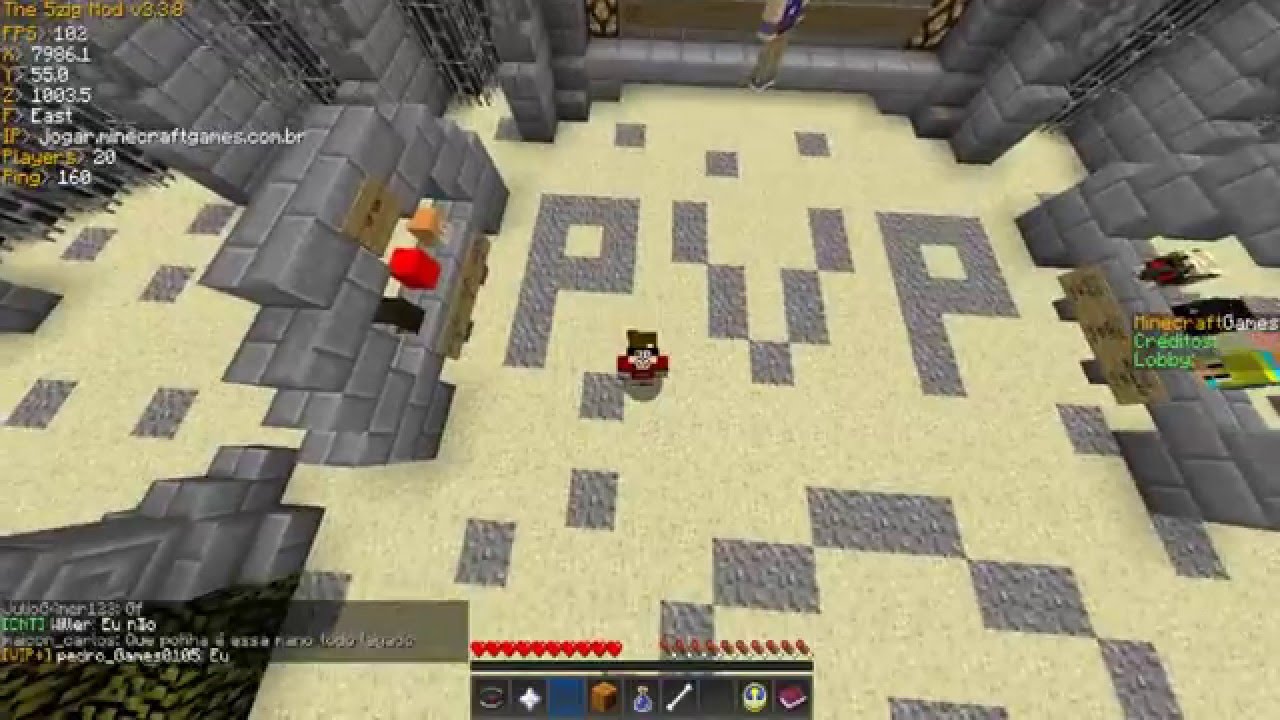 Minecraft-Kitpvp Ganhando uma partida de pvp no MinecraftGames