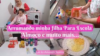 ARRUMANDO FILHA PARA ESCOLA | FIZ STROGONOFF | COMPRINHAS DA SEMANA #comida #lancheiradodia #compras