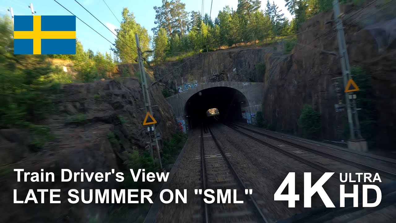 4K CABVIEW: Late Summer on the South Main Line (Stockholm to Linköping)