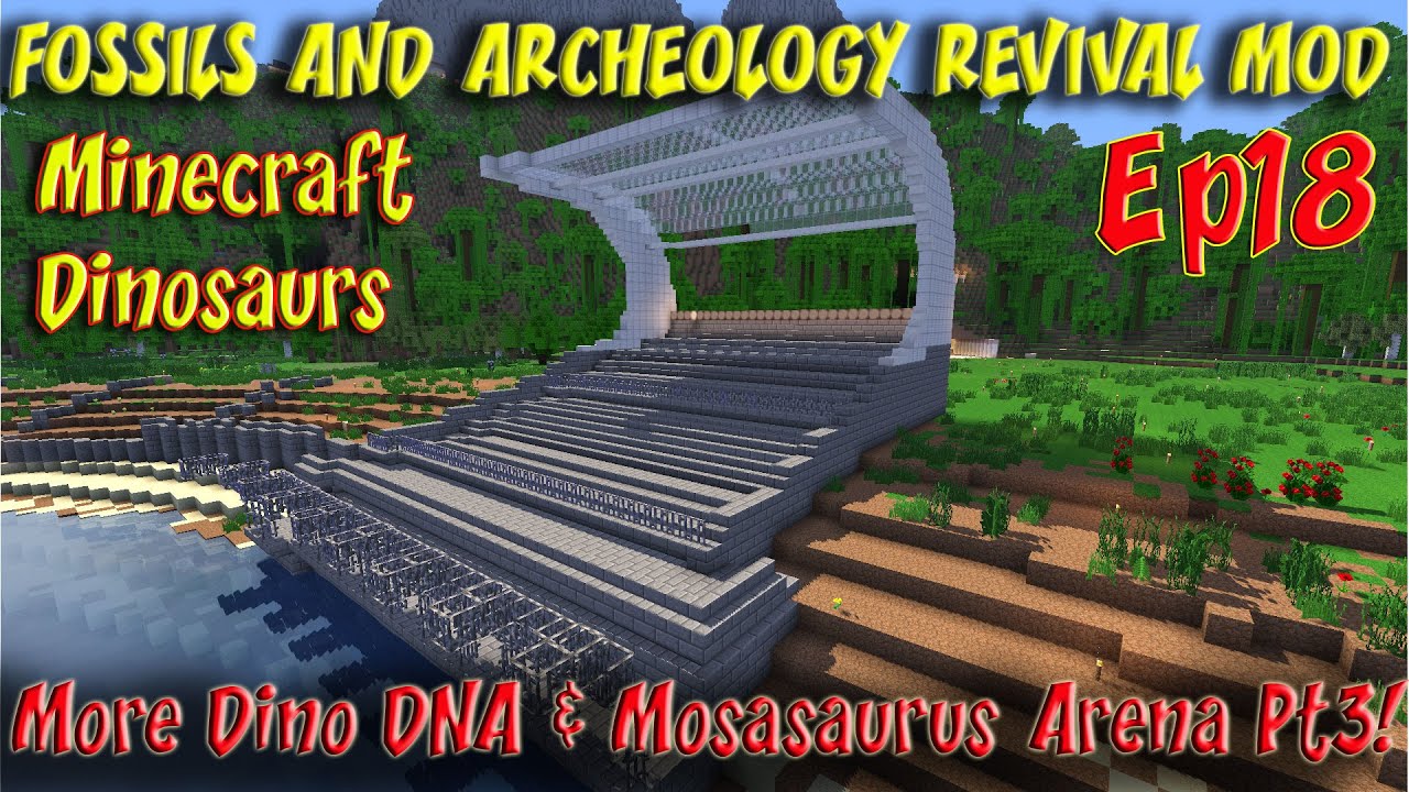 Fossils and Archeology Mod Minecraft Jurassic World Ep18 More Dino DNA