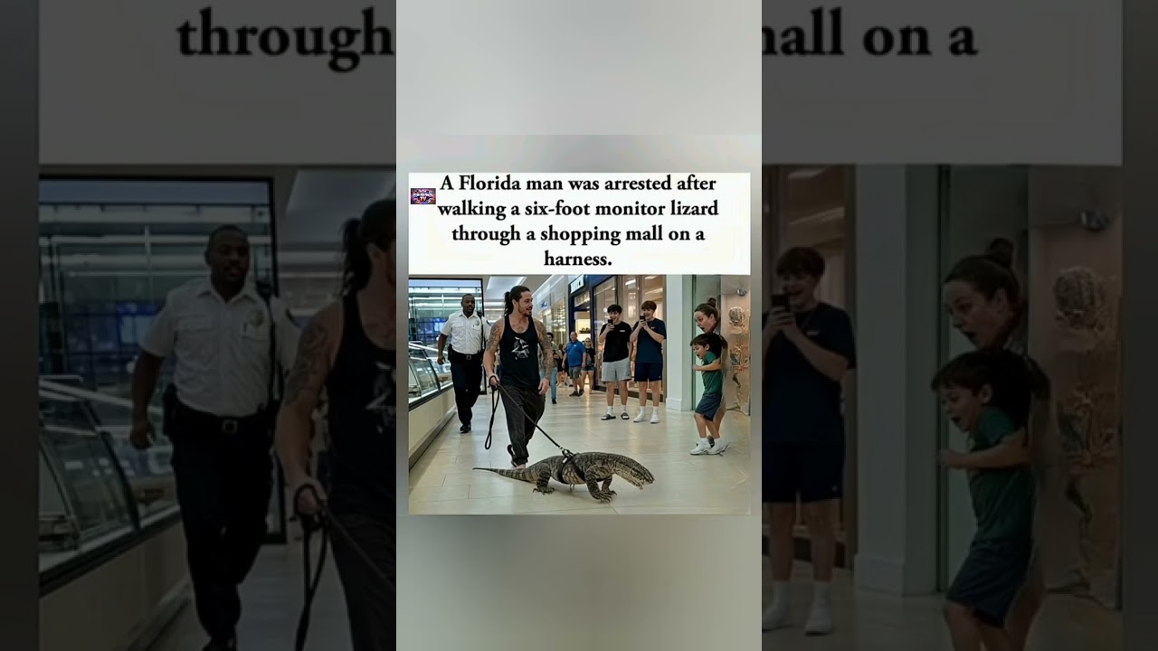 #FloridaMan #MonitorLizard #WeirdNews #Mall #Reptile #Florida #CrazyNews #FunnyNews