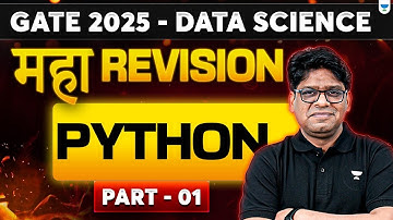 GATE 2025 Data Science | Python Part 1 | Maha Revision by Pankaj Sir