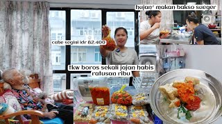 TKW BOROS || SEKALI JAJAN HABIS RATUSAN RIBU ⁉️ HUJAN² COCOK BANGET MAKAN BAKSO