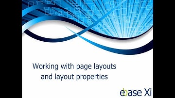 Ebase Xi - Working with page layouts