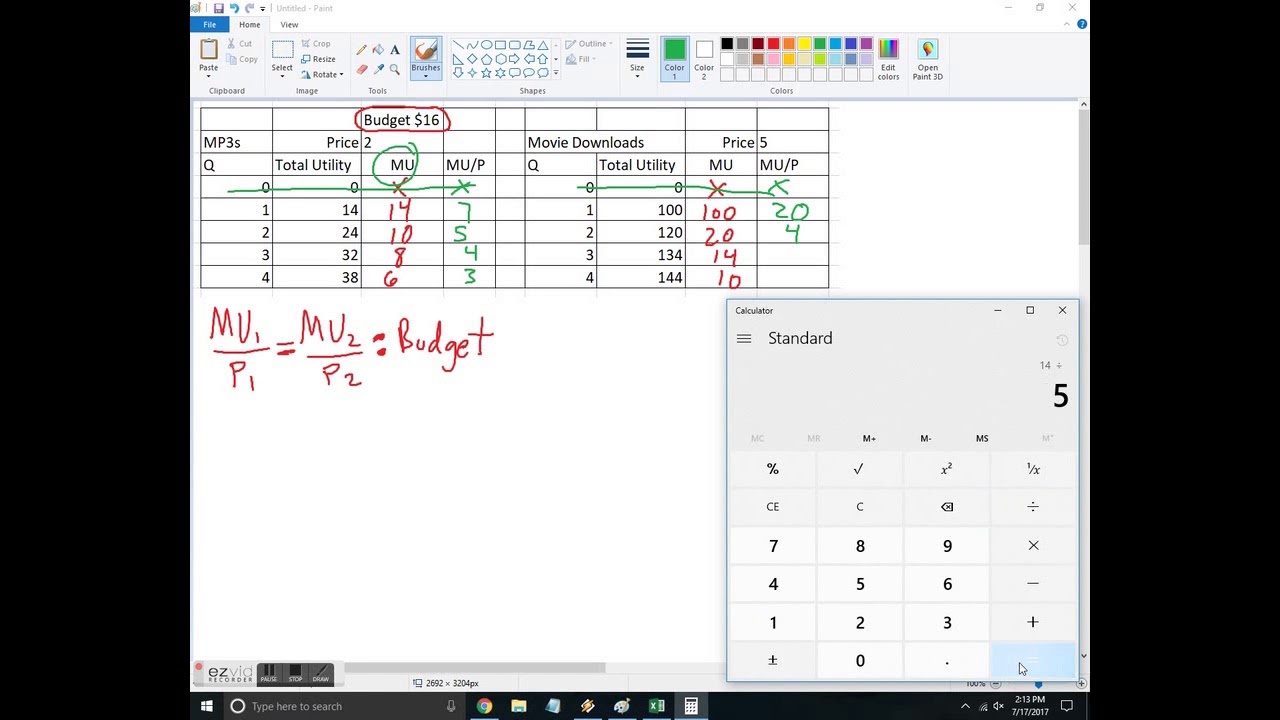 Consumer Choice Utility Maximization Problem Example - YouTube