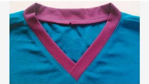 #70 Hướng dẫn cách may viền có đáp cổ tim chồng/may đáp nẹp cổ tim