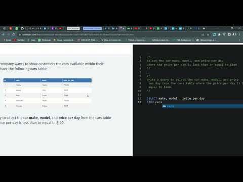 25 Select your Car | Introduction to SQL | Sololearn