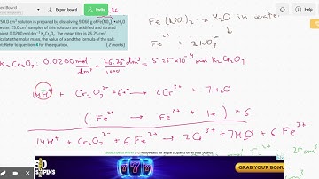 Redox titration to calculate Mr - Challenging (A Level Chemistry: OCR, AQA, Edexcel).