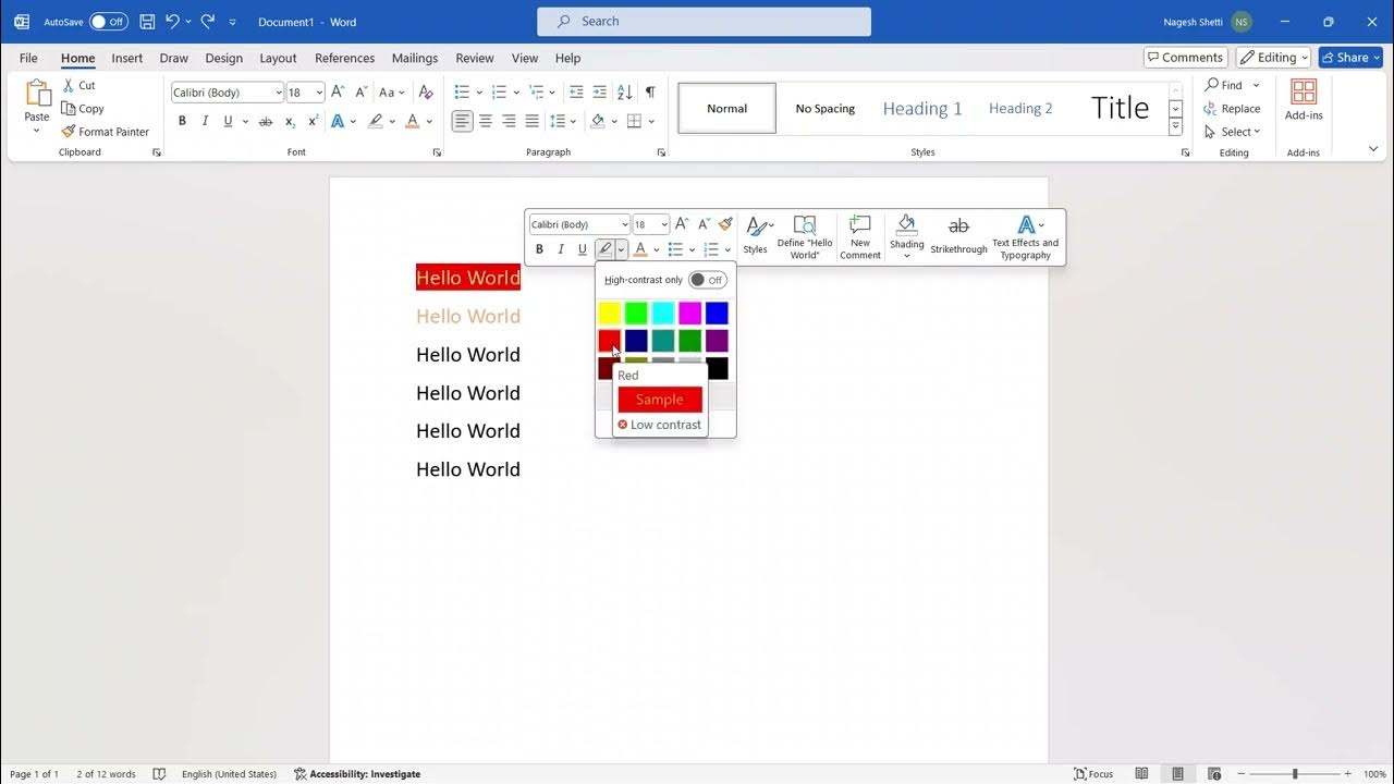 how-to-change-text-background-color-in-word-youtube