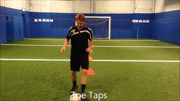 Cone Dribbling - Toe Taps