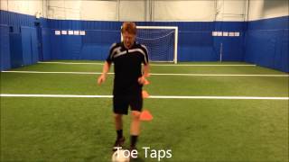 Cone Dribbling - Toe Taps