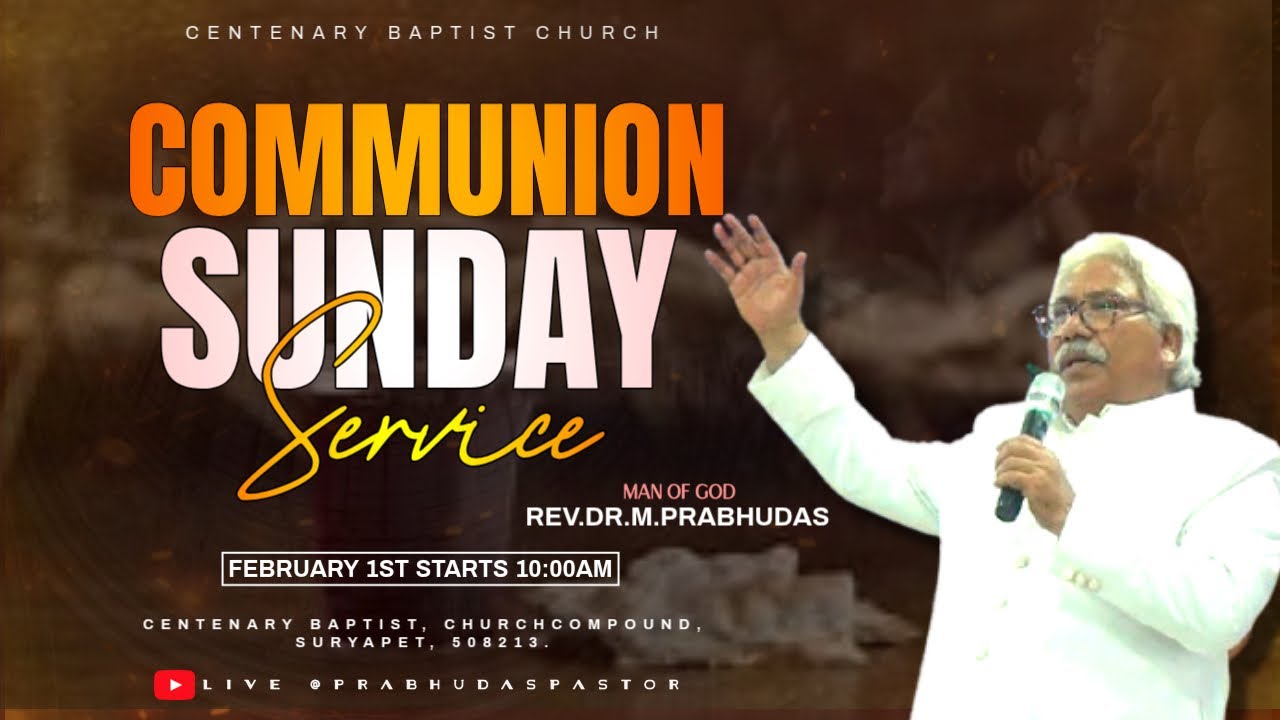 1 FEB 2026 | HOLY COMMUNION & SUNDAY SERVICE | CBC SURYAPET | REV DR M ...