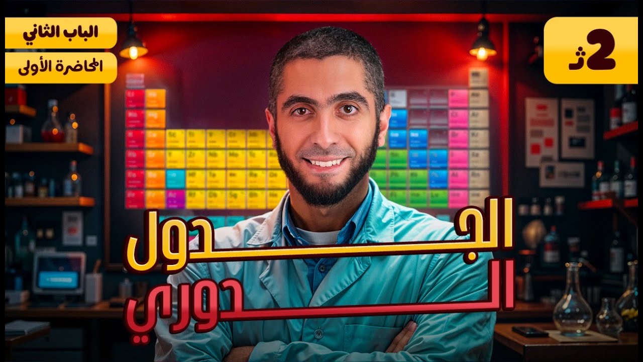 شرح الجدول الدوري الحديث الباب الثاني كيمياء تانية ثانوي الترم الأول 2025 مع د/ عبدالله حبشي