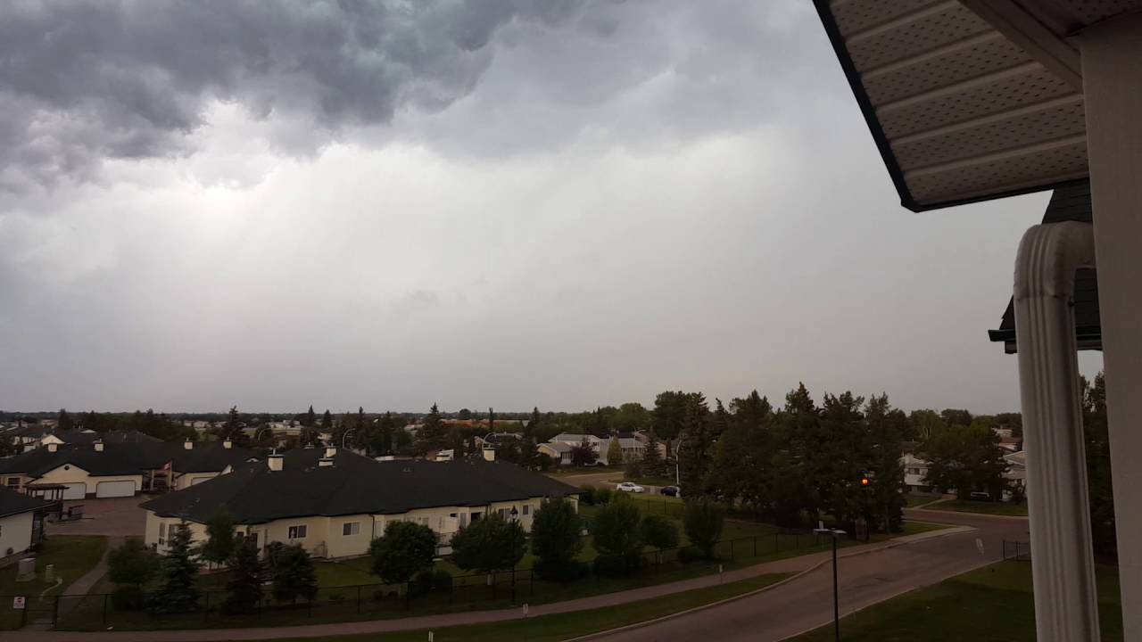 Thunderstorm in Edmonton June 30 2016 - YouTube