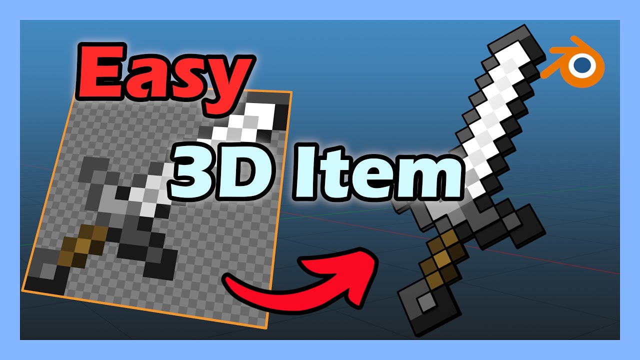 Minecraft Items 3d Rotation CUSTOM 3D Minecraft ITEMS Step By Step | Blender Tutorial - YouTube