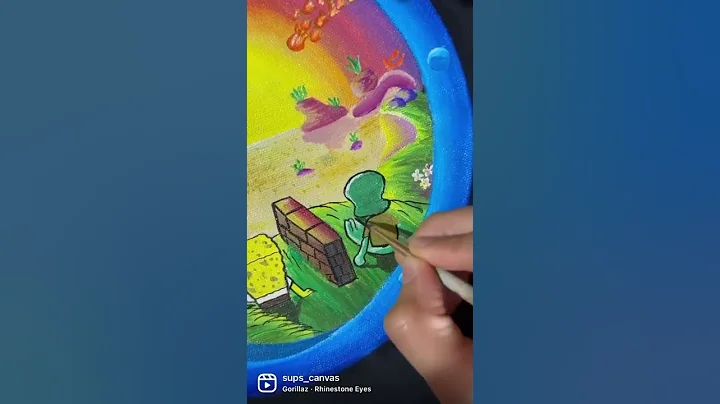 Acrylic Painting on a Tote Bag #shorts #short #trending #artistonyoutube #acrylicpainting #anime