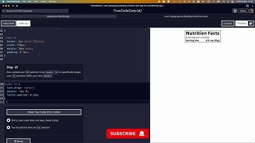Learn Typography by Building a Nutrition Label - Step 25 #freecodecamp #learncss #typography #label