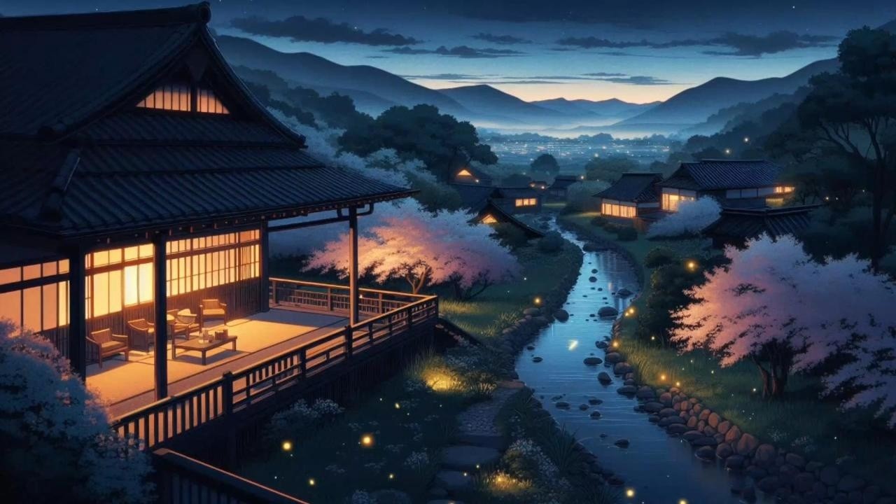 Memories of the Village at Night 🏮 Nostalgic Lofi Hip Hop 📻 Chill Vibe