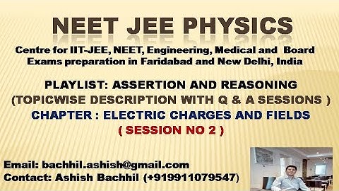 Assertion and Reasoning Session 2 - Electric Charges and Fields