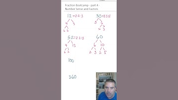 Fraction Bootcamp - part 4 - Number sense and factors #fractions #arithtmetic #math