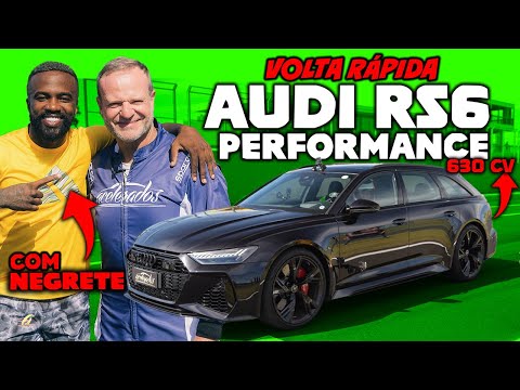 NOVO AUDI RS6 PERFORMANCE NA VOLTA RÁPIDA! Rubinho APAVORA O NEGRETE com a perua de 630 cv na pista!