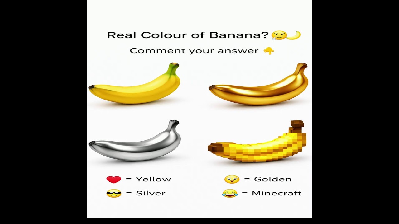 90% People Choose Wrong 😳 | Banana Colour Quiz 