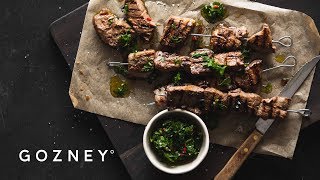 Beef Skewers with Chimichurri | Roccbox Recipes | Gozney