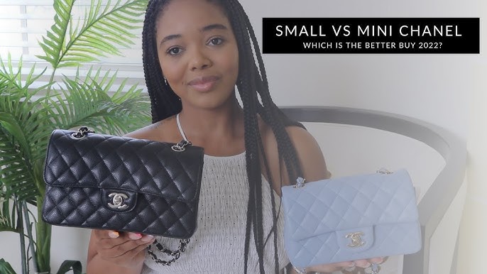 CHANEL SMALL CLASSIC FLAP VS MINI + Mod shots