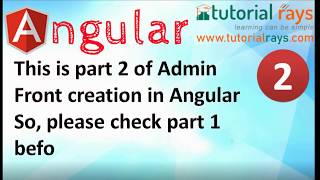 Part-2  How to separate admin from front in Angular 7/8 2019