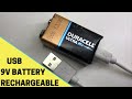 How to Make USB Rechargeable 9V Li-Ion Battery